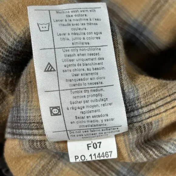 Vintage Carhartt Shirt Jacket MEN’S SIZE L S96DKB Duck Canvas Flannel Lined EUC
